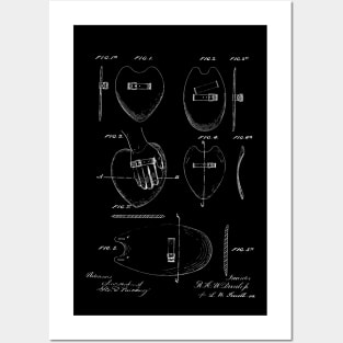 hand and foot-plates for swimming Vintage Patent Hand Drawing Posters and Art